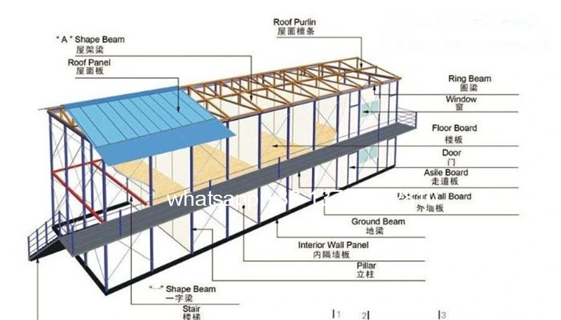 High Quality Steel Structure Frame Sandwich Panel Prefab/Prefabricated School