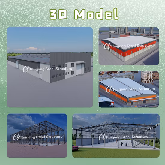아연 도금 강철 구조물 조립식 강철 건물/작업장/행거/창고 공급