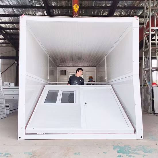 20FT 저렴한 소형 모듈러 하우스 조립식 조립식 홈 배송 럭셔리 구호 현대 플랫 팩 확장 가능한 접이식 스토리지 컨테이너 하우스 제조업체
